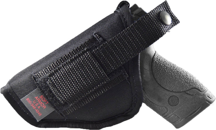 Ambidextrous hip holster with thumb break for glock, sig sauer, taurus, ruger